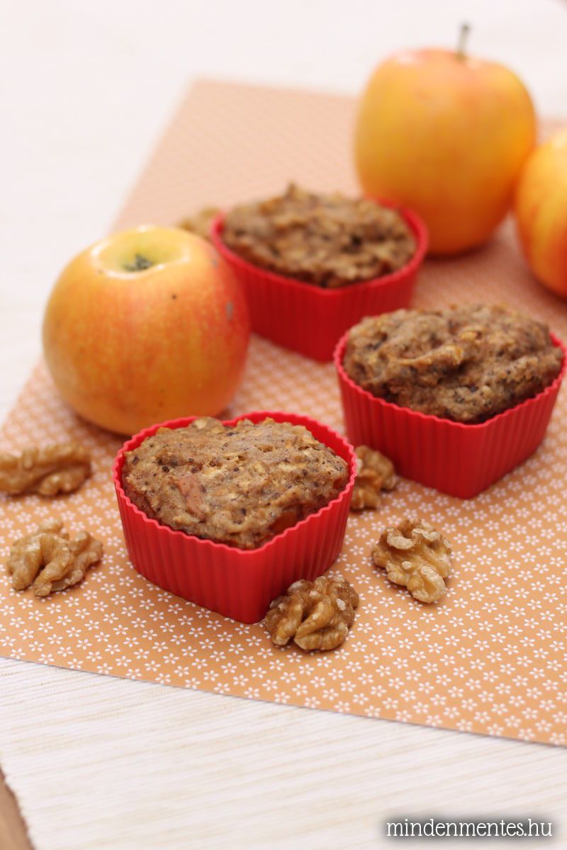 Almás-diós muffinok