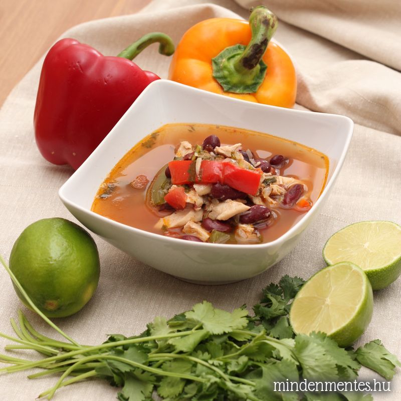 Mexikói csirke fajita leves