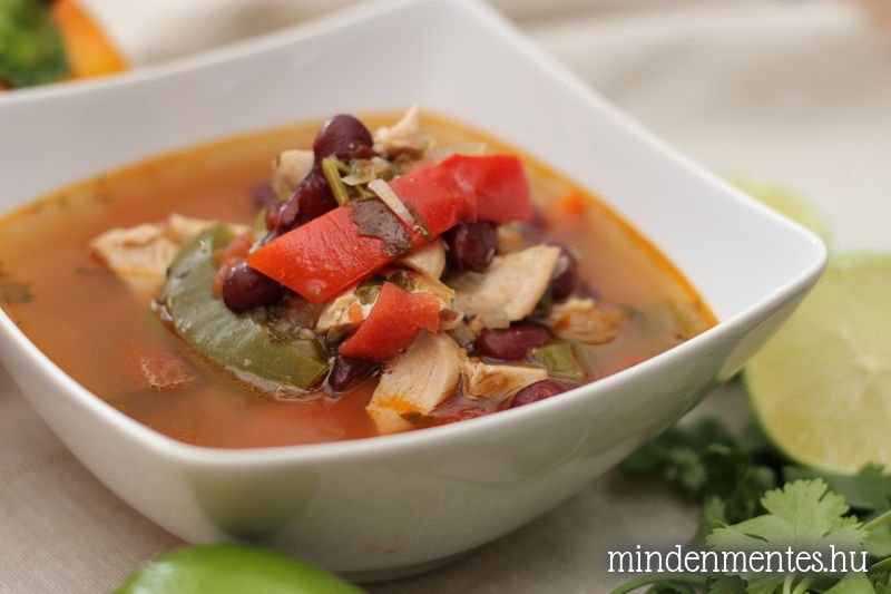 Mexikói csirke fajita leves