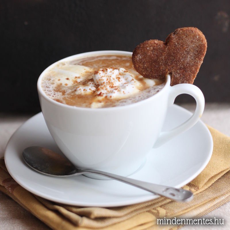 Mézeskalács latte - növényi tej alap, házilag, Vegital készülékkel
