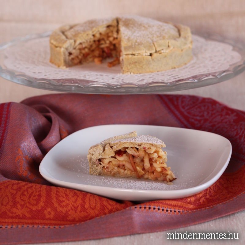 Mindenmentes almás pite gyorsan és egyszerűen: gluténmentes, cukormentes, tejtermék- és tojásmentes, vegán recept teljes kiőrlésű lisztekből