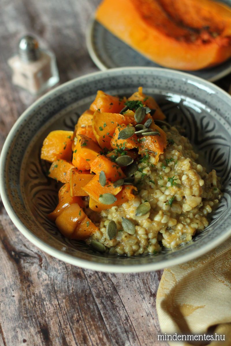 Sütőtökös hajdina rizottó: laktató mégis frissítő őszi egytálétel. #Gluténmentes, IR-barát, tejmentes, tojásmentes, #vegán #recept. |mindenmentes.hu
