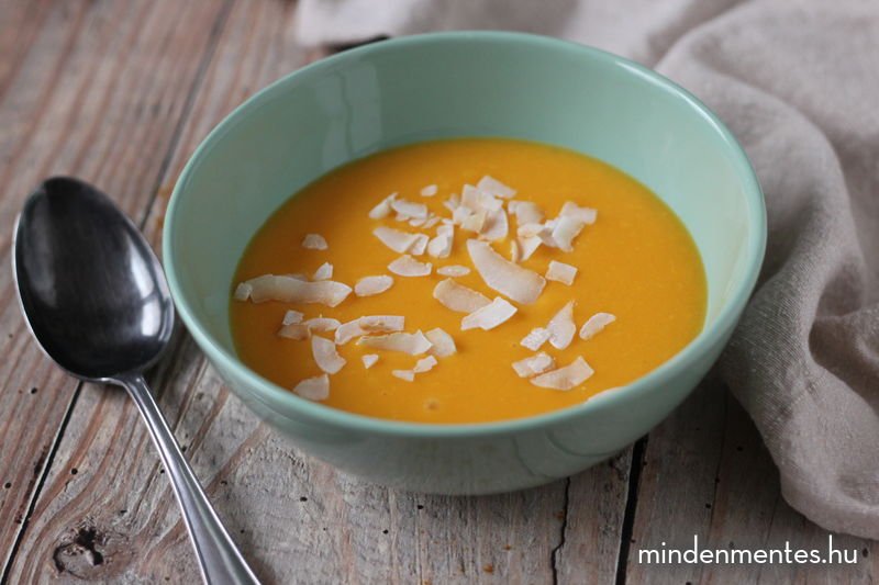 Kókuszos, currys sütőtök krémleves #gluténmentes #tejmentes #vegán |mindenmentes.hu