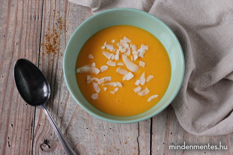 Kókuszos, currys sütőtök krémleves #gluténmentes #tejmentes #vegán |mindenmentes.hu